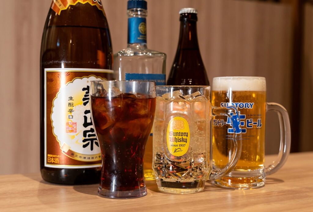 豊富なドリンク